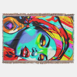 Cobertor Retrato de pop Art