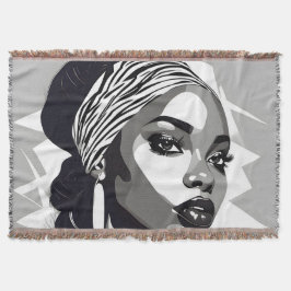 Cobertor Retrato de uma mulher negra