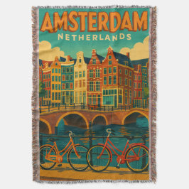 Cobertor Retro Amsterdã Holanda