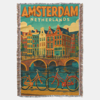 Cobertor Retro Amsterdã Holanda