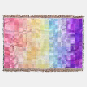 Cobertor Retro Boho Funky Excêntrico Xenogênero Xadrez Orgu