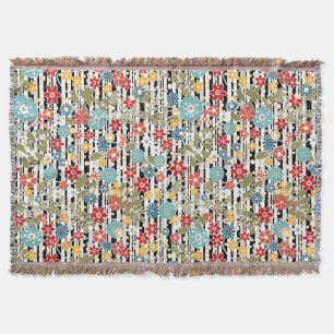 Cobertor Retro, retro floral