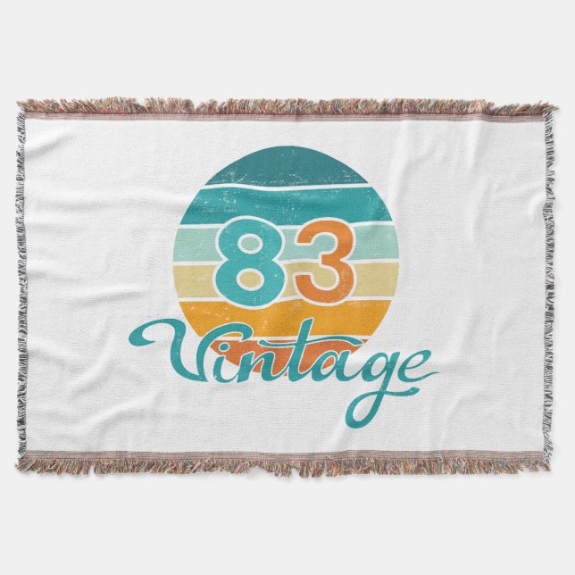 Cobertor Retro Sunset 83 Vintage Distressed (Frente)