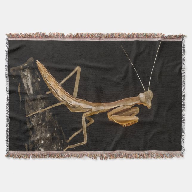 Cobertor Rezando Mantis, Fofa E Arte Inseta Assustadora (Frente)