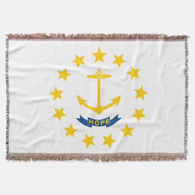 Cobertor Rhode Island State Flag Impressão Patriotic (Frente)