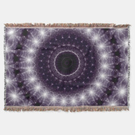 Cobertor Rico Delicar Lace redondo preto e branco