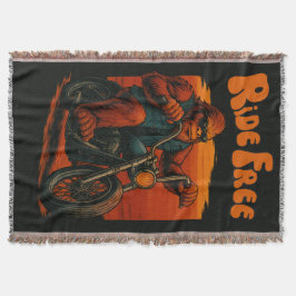Cobertor Ride Free Bigfoot on Motorcycle with Sunset