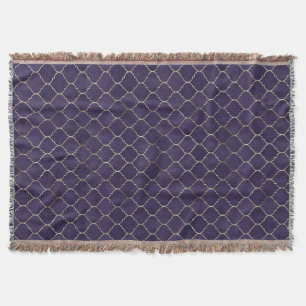 Cobertor Ritmos Reais: Geometria Marroquina Andaluz Roxo