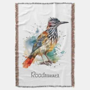 Cobertor Roadrunner em vibrante aquarela personalizável