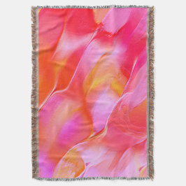 Cobertor Rocha polida cor-de-rosa preta e laranja