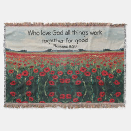 Cobertor Romans 8:28 Christian Throw Blanket