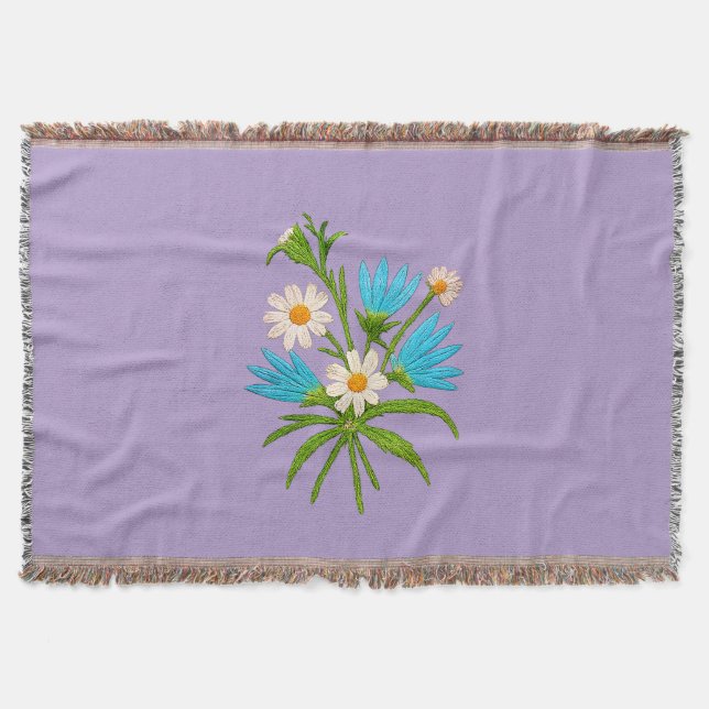 Cobertor Romantic Floral – Botanical Fantasy Bouquet (Frente)