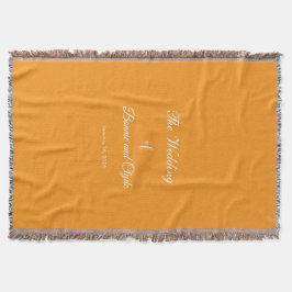 Cobertor Romantic Wedding Day Celebration Cozy Orange