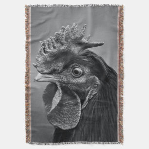 Cobertor Rooster preto e branco