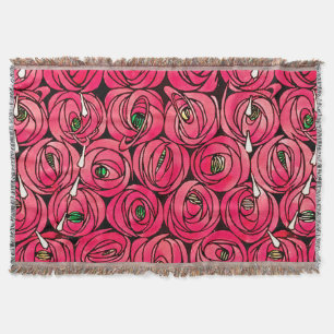 Cobertor Rosa Art Nouveau Rennie Macintosh Graphic