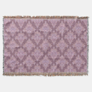 Cobertor Rosa Lavanda Empoeirada Lilás Mauve Damasco Elegan
