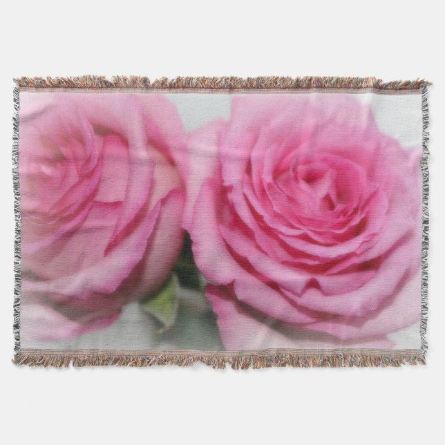 Cobertor Rosas Jogam Aberto/Rosa (Frente)