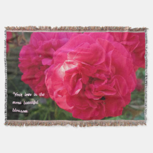 Cobertor Rosas Rosa Quente - Personalizados