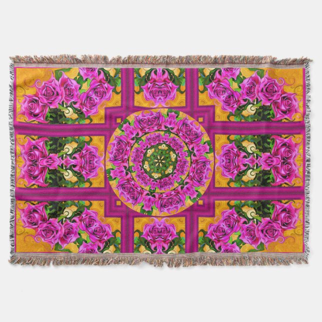 Cobertor Rosas selvagens (Frente)