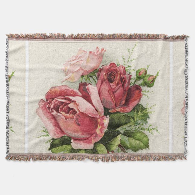 Cobertor Rosas Vintage (Frente)