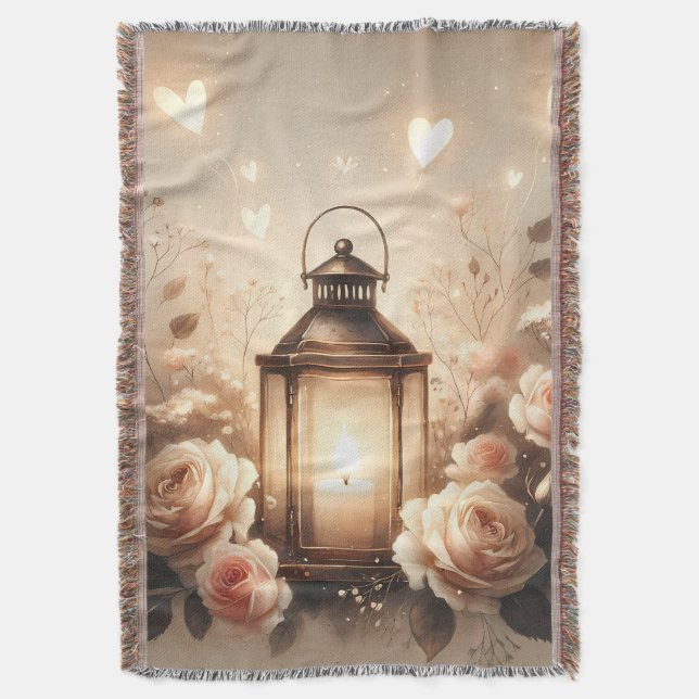 Cobertor Rose Lantern Glow Bouquet (Frente Vertical)