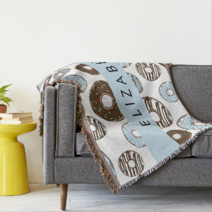 Cobertor Rosquinhas Azuis, Rosquinhas Marrons, Prensas, Seu