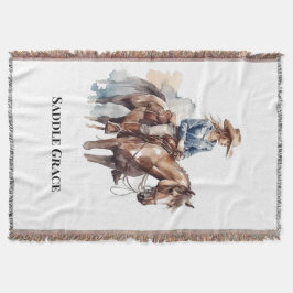 Cobertor Roupas de cama ocidentais cowgirl graciosas Acento