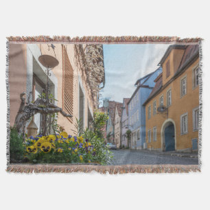 Cobertor Rua colorida em Rothenburg ob der Tauber