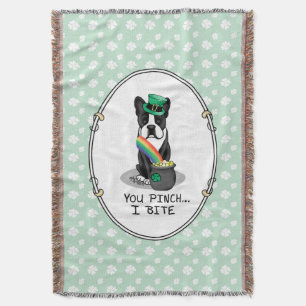 Cobertor Rua. O dia de Patrick, Boston Terrier (preto), Cac