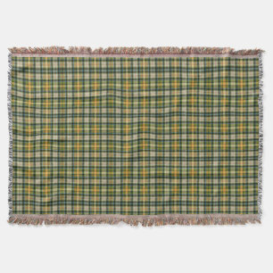 Cobertor Rua verde de laranja Vintage Padrão de xadrez Patr