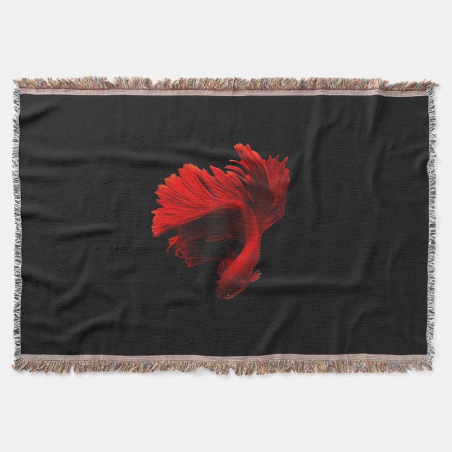 Cobertor Ruby Red Siamese Fighting Fish (Frente)