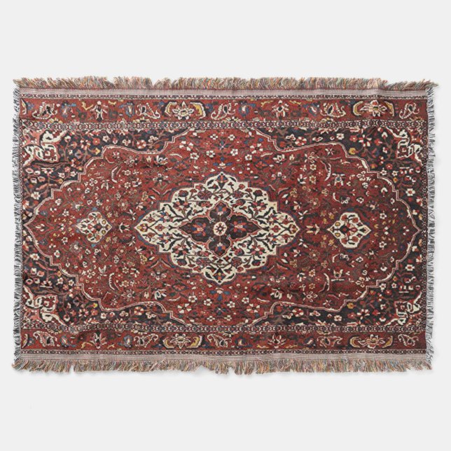 Cobertor Rug de tapete persa oriental turco (Frente)