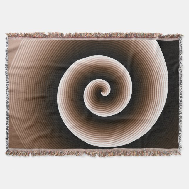 Cobertor Rust Brown Spiral Padrão (Frente)