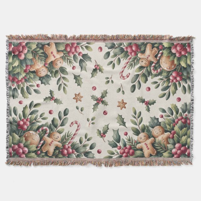 Cobertor Rustic Gingerbread Holiday (Frente)