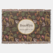 Safari Giraffe & Tropical Leaves Nursery