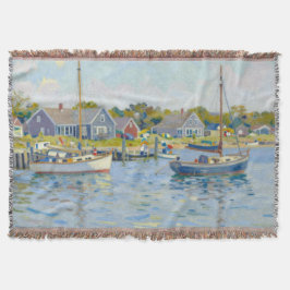 Cobertor Sailboats Impressionism New England