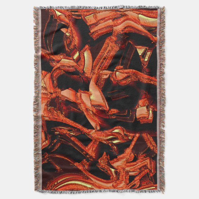 Cobertor Salmão negro ou coral destruído, fundo negro (Frente Vertical)