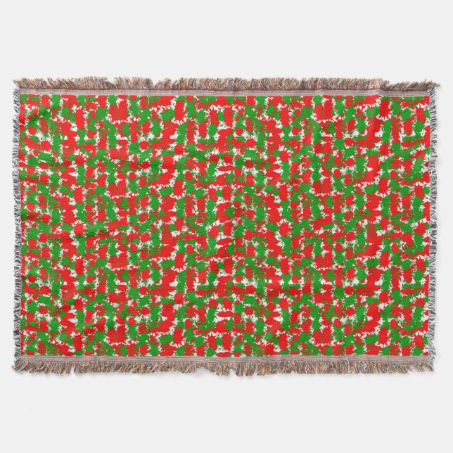 Cobertor Salpicos de tinta de Natal (Frente)