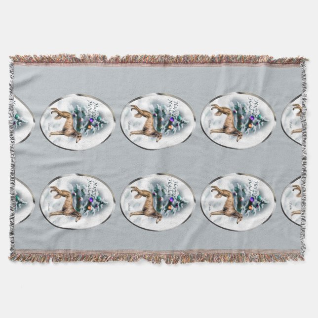 Cobertor Saluki Christmas (Frente)