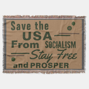 Cobertor Salve a América do Socialismo e mantenha-se livre