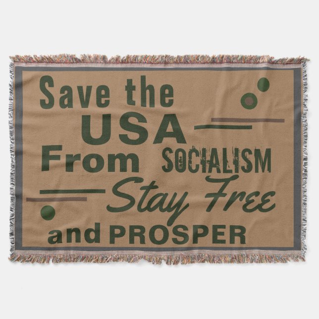 Cobertor Salve a América do Socialismo e mantenha-se livre (Frente)