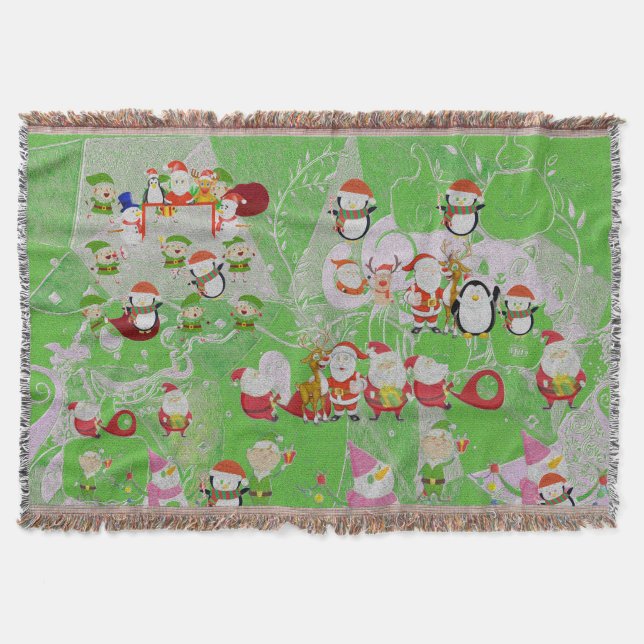 Cobertor Santa Magical Green New Year (Frente)