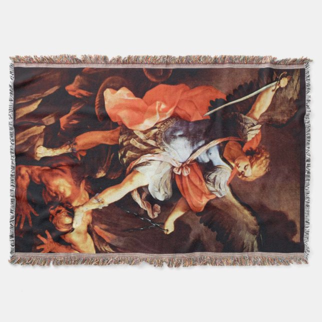 Cobertor Santo Michael Archangel Angel Throw Blanket (Frente)