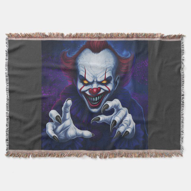 Cobertor Scary Clown Throw Blanket (Frente)
