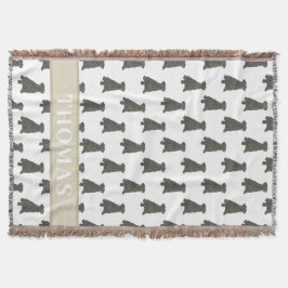 Cobertor Schnauzer Personalizado (Preto)