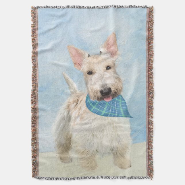Cobertor Scottish Terrier Wheaten Dog Painting (Frente Vertical)