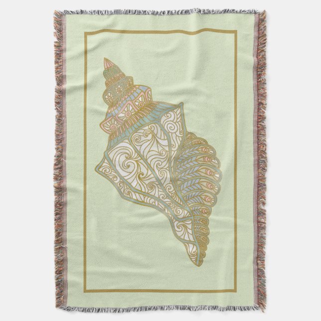 Cobertor Sea Shell - Ocean Beach Shells (Frente Vertical)