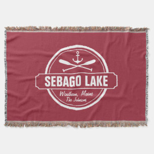 COBERTOR SEBAGO LAKE MAINE PERSONALIZADO CIDADE E NOME