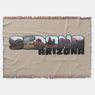 Cobertor Sedona Arizona Letra Grande - Vista da Montanha