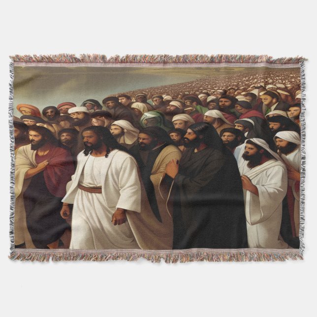 Cobertor Seguindo o Savior Christian Art Throw (Frente)